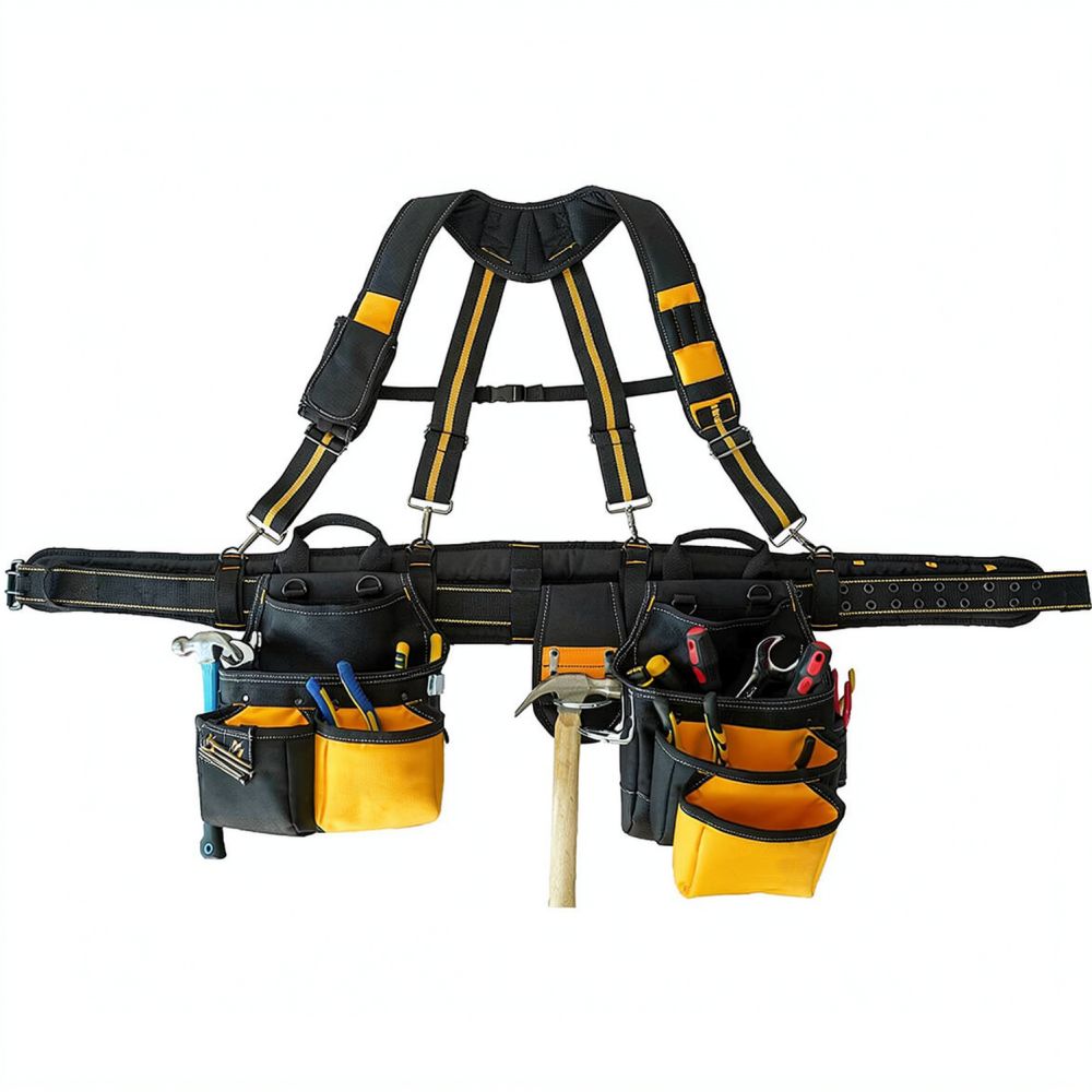 Heavy Equipment Electrician - حزام أدوات احترافي متين مع حمالات